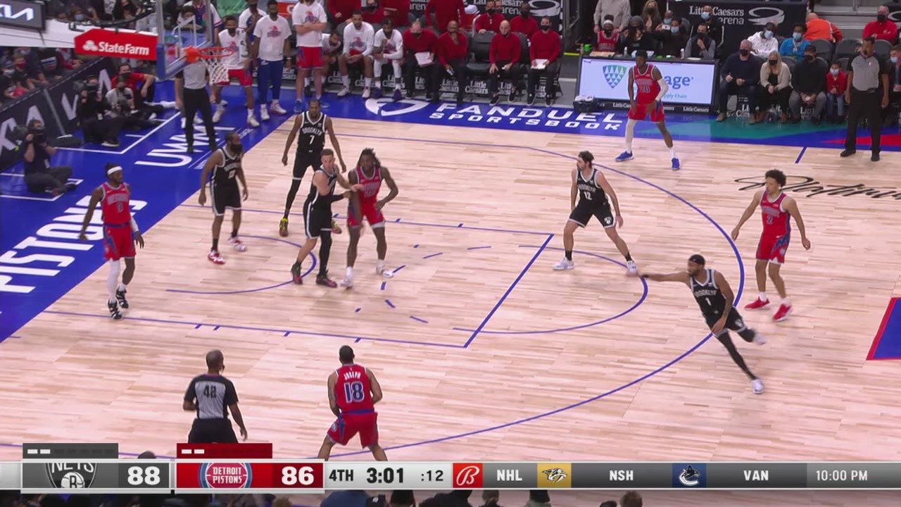 Player Altercation Nets Pistons NBA Official