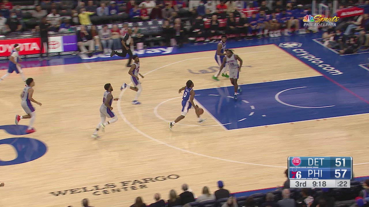 Player Altercation Pistons 76ers NBA Official