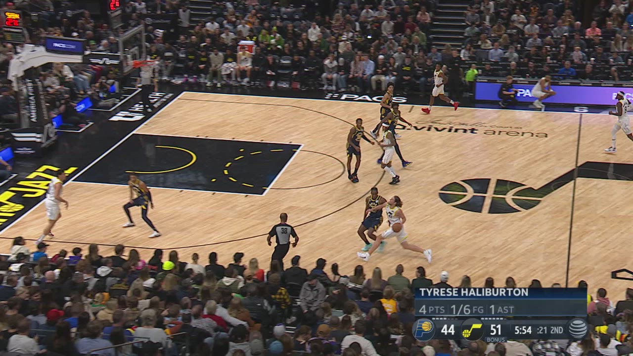 Player Altercation Pacers Jazz NBA Official