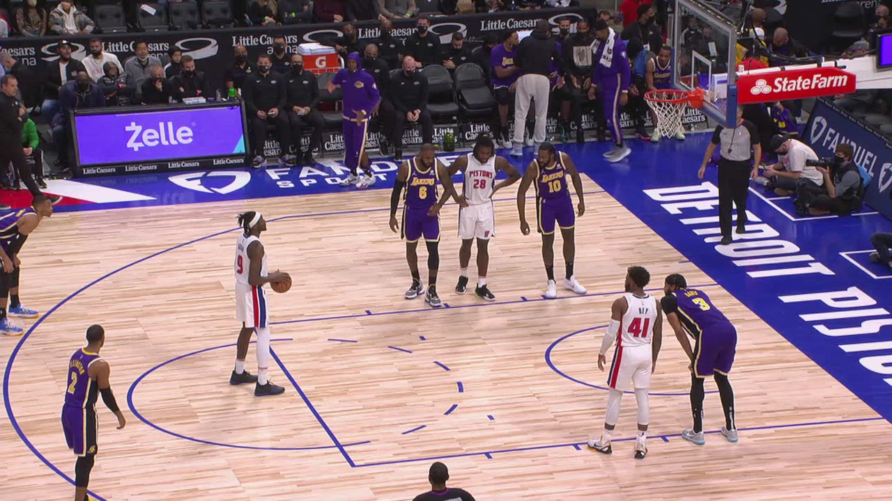 Player Altercation Lakers Pistons NBA Official