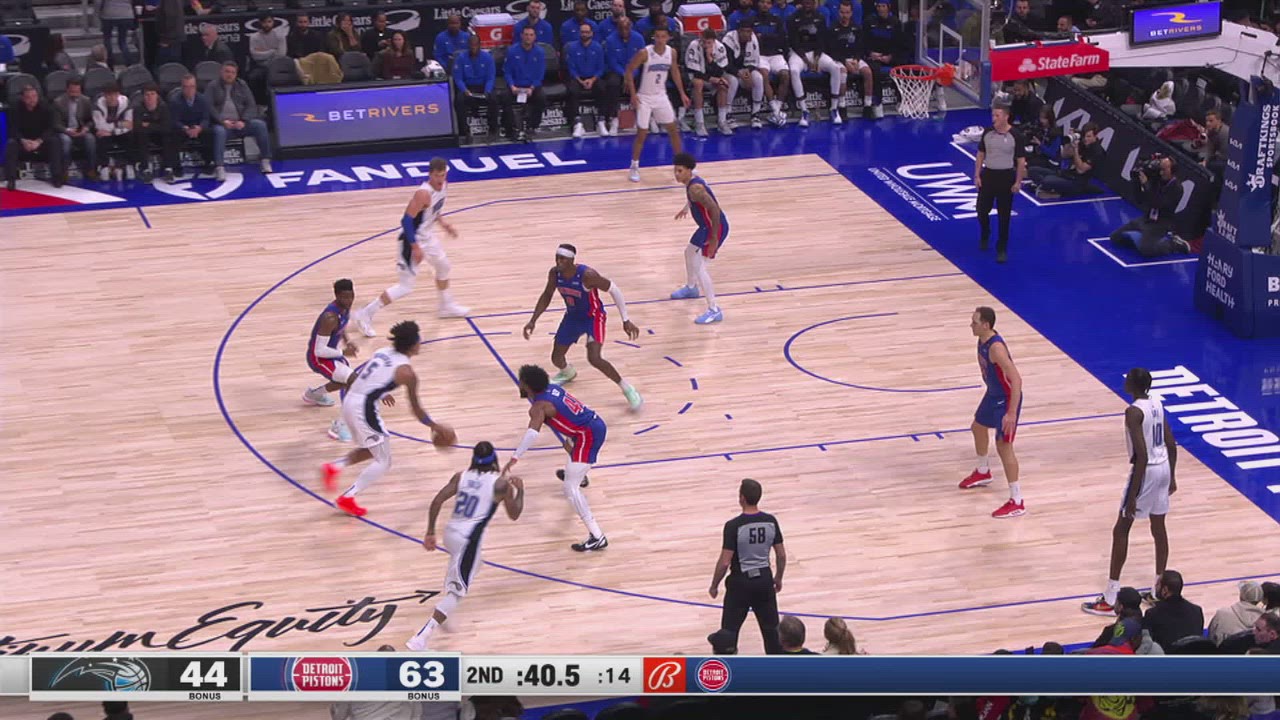 Player Altercation Magic Pistons NBA Official