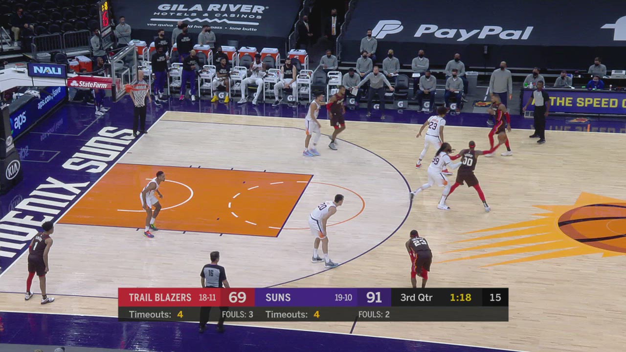 Player Altercation Trail Blazers Suns NBA Official