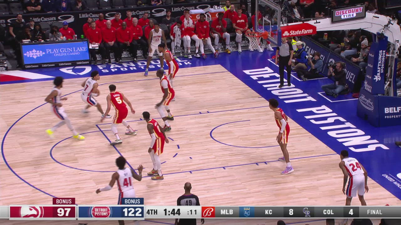 TwoPoint/ThreePoint Field Goal Hawks Pistons NBA Official