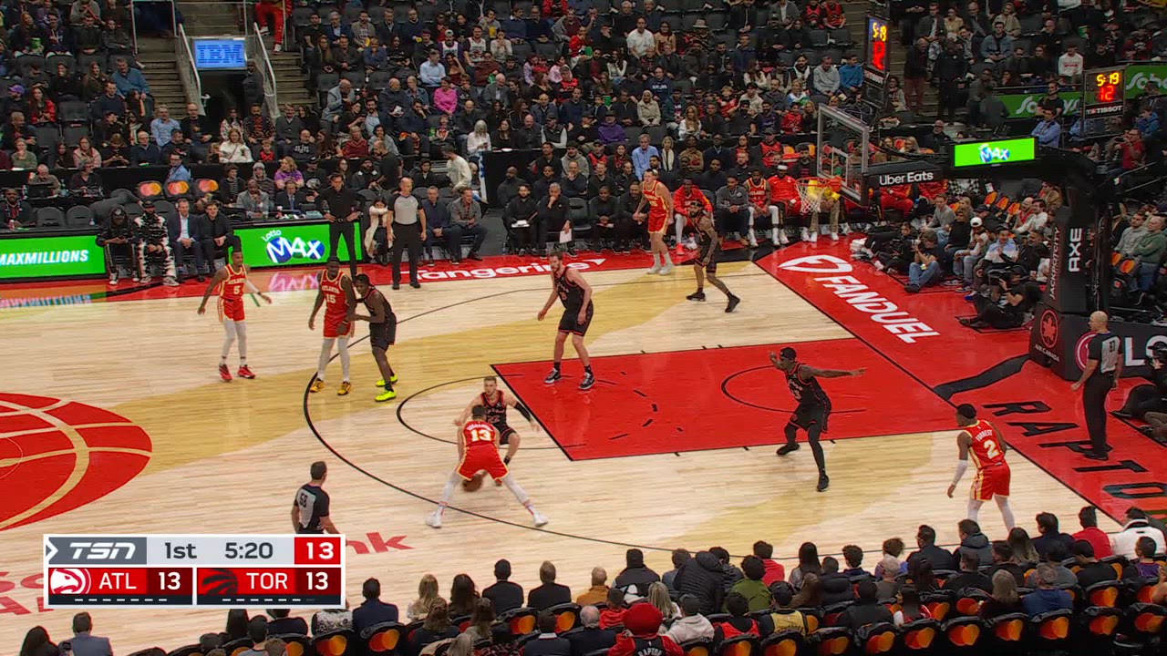 TwoPoint/ThreePoint Field Goal Hawks Raptors NBA Official