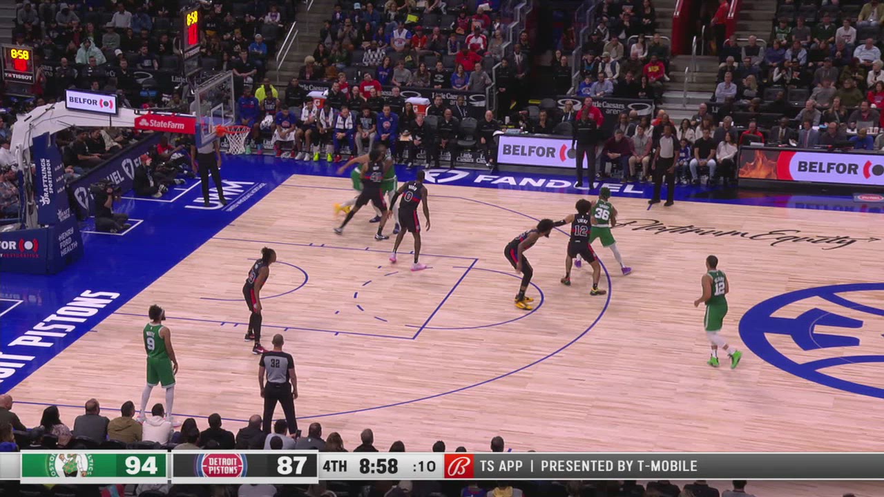 TwoPoint/ThreePoint Field Goal Celtics Pistons NBA Official