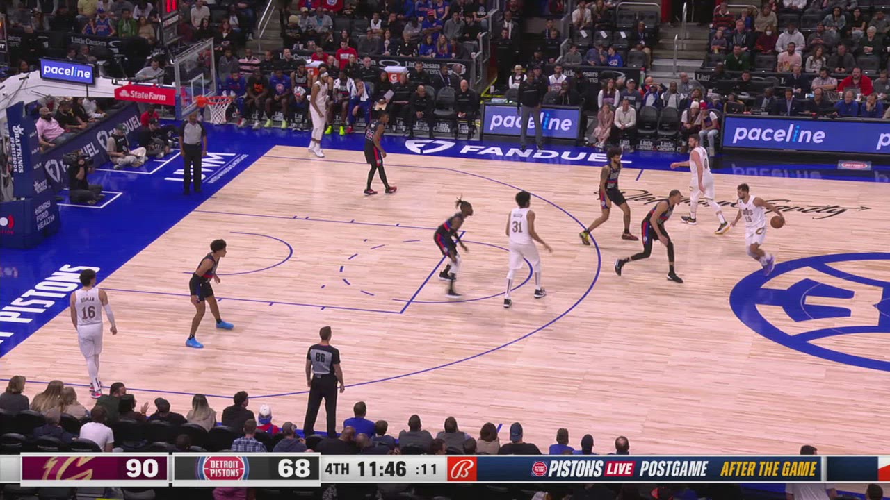 TwoPoint/ThreePoint Field Goal Cavaliers Pistons NBA Official