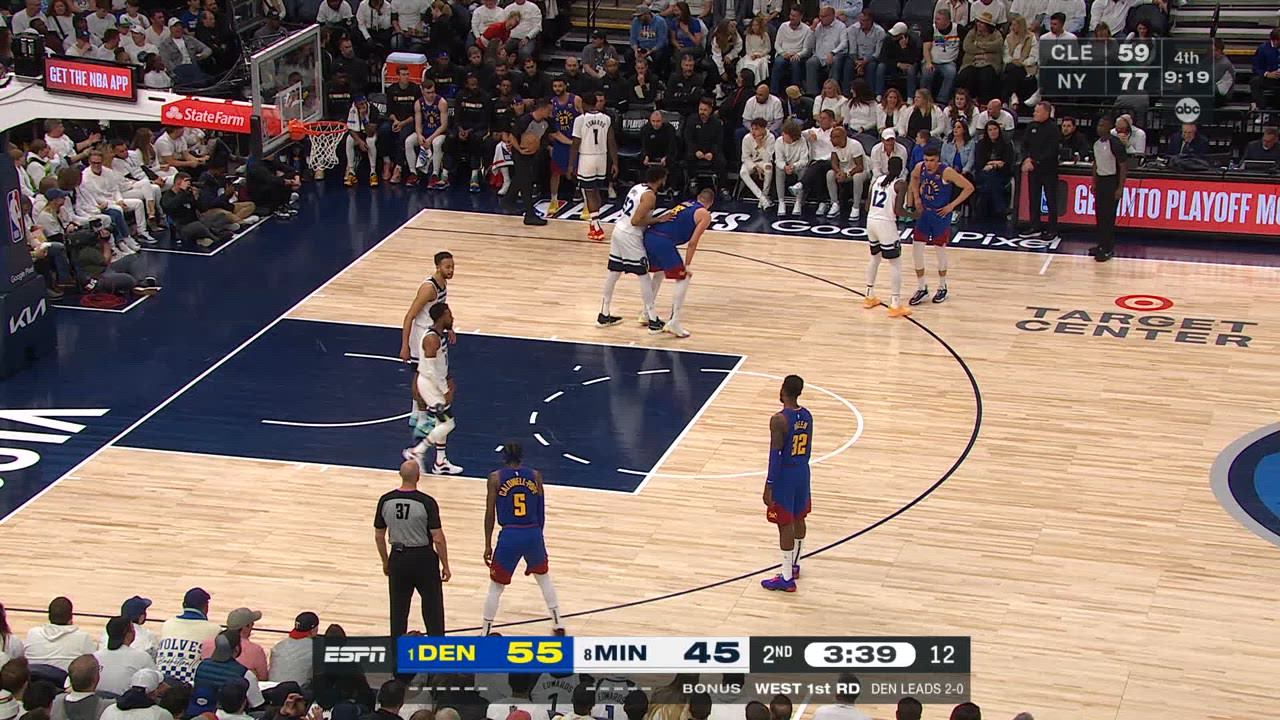 TwoPoint/ThreePoint Field Goal Nuggets Timberwolves NBA Official