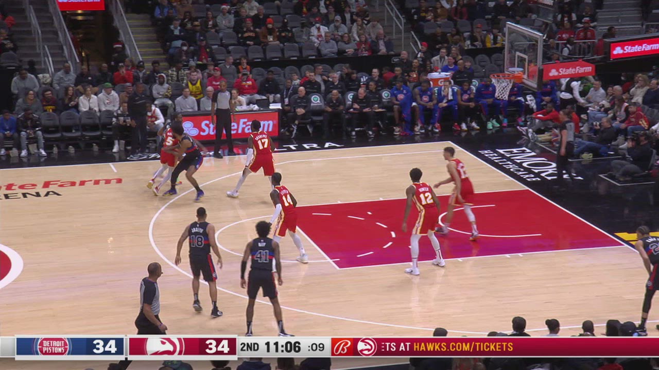 TwoPoint/ThreePoint Field Goal Pistons Hawks NBA Official