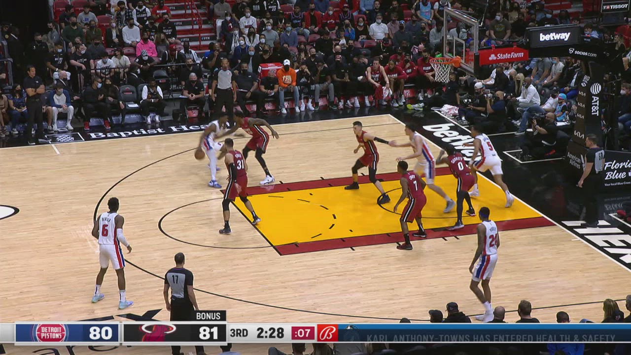 TwoPoint/ThreePoint Field Goal Pistons Heat NBA Official