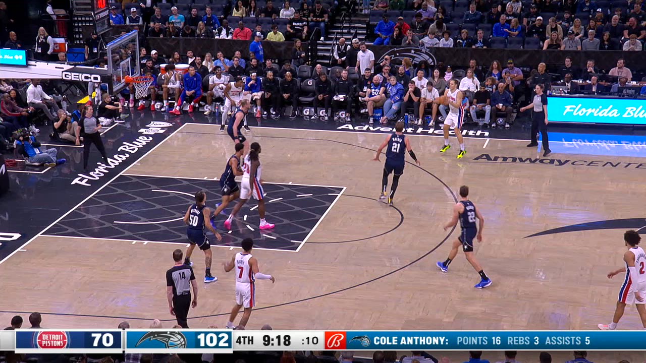 TwoPoint/ThreePoint Field Goal Pistons Magic NBA Official