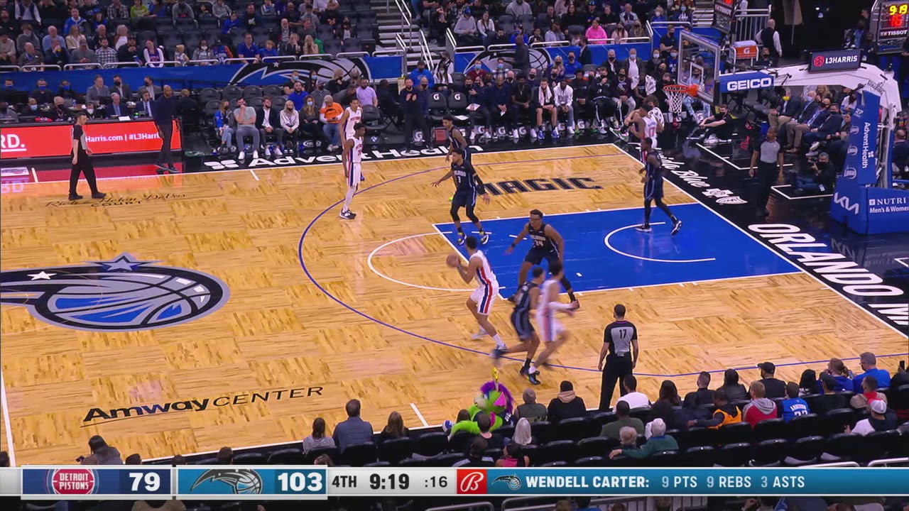 TwoPoint/ThreePoint Field Goal Pistons Magic NBA Official