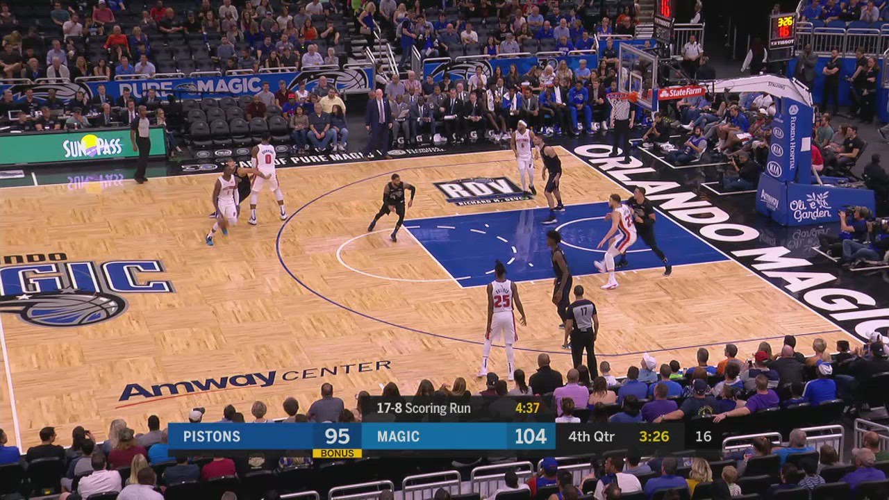 TwoPoint/ThreePoint Field Goal Pistons Magic NBA Official