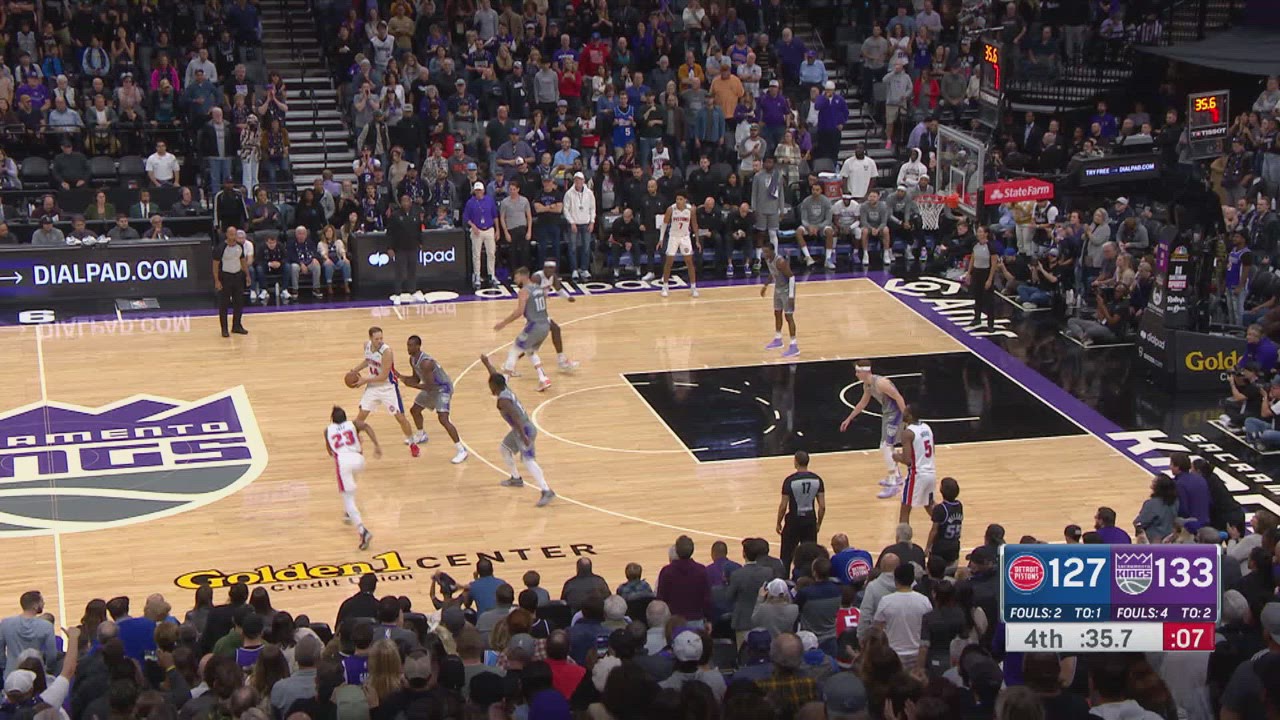 TwoPoint/ThreePoint Field Goal Pistons Kings NBA Official