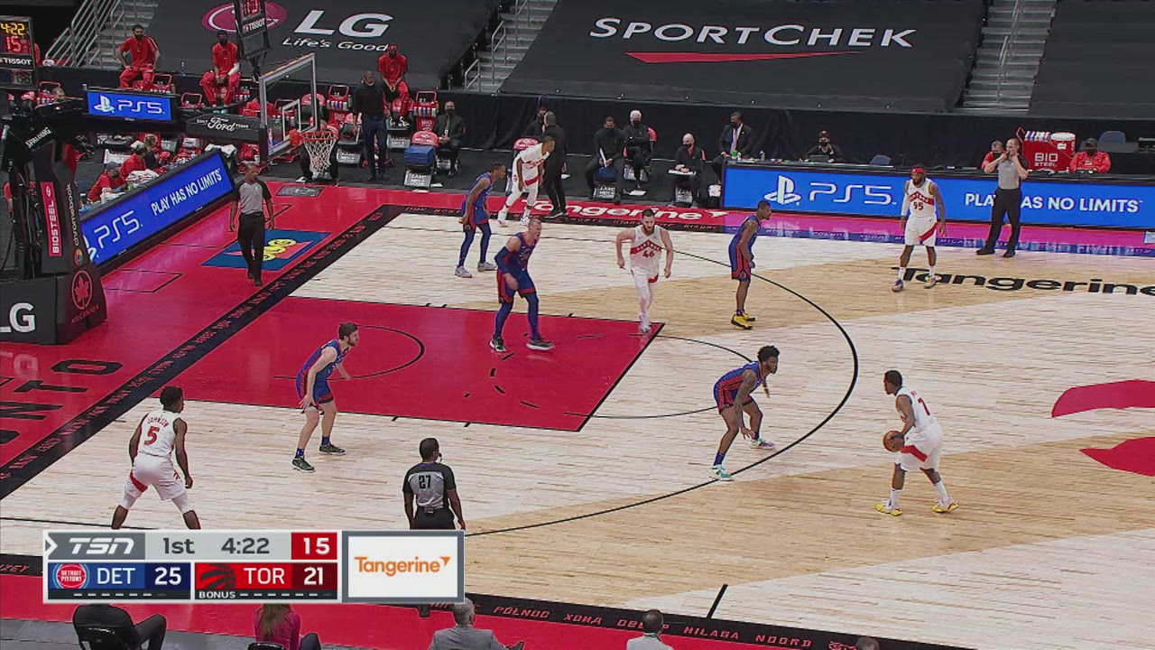 TwoPoint/ThreePoint Field Goal Pistons Raptors NBA Official