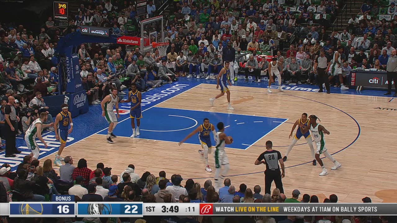 TwoPoint/ThreePoint Field Goal Warriors Mavericks NBA Official