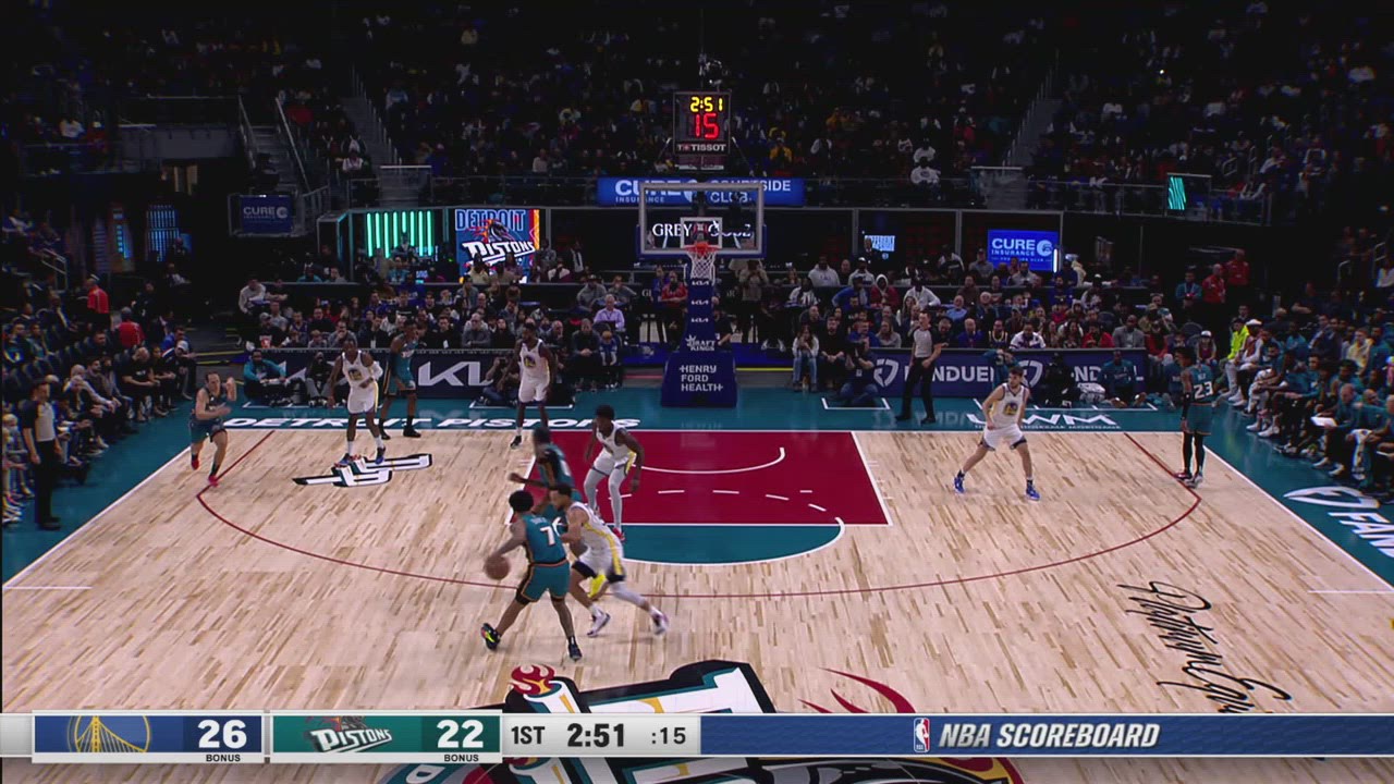 TwoPoint/ThreePoint Field Goal Warriors Pistons NBA Official