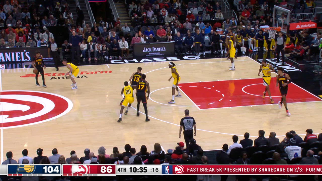 TwoPoint/ThreePoint Field Goal Pacers Hawks NBA Official