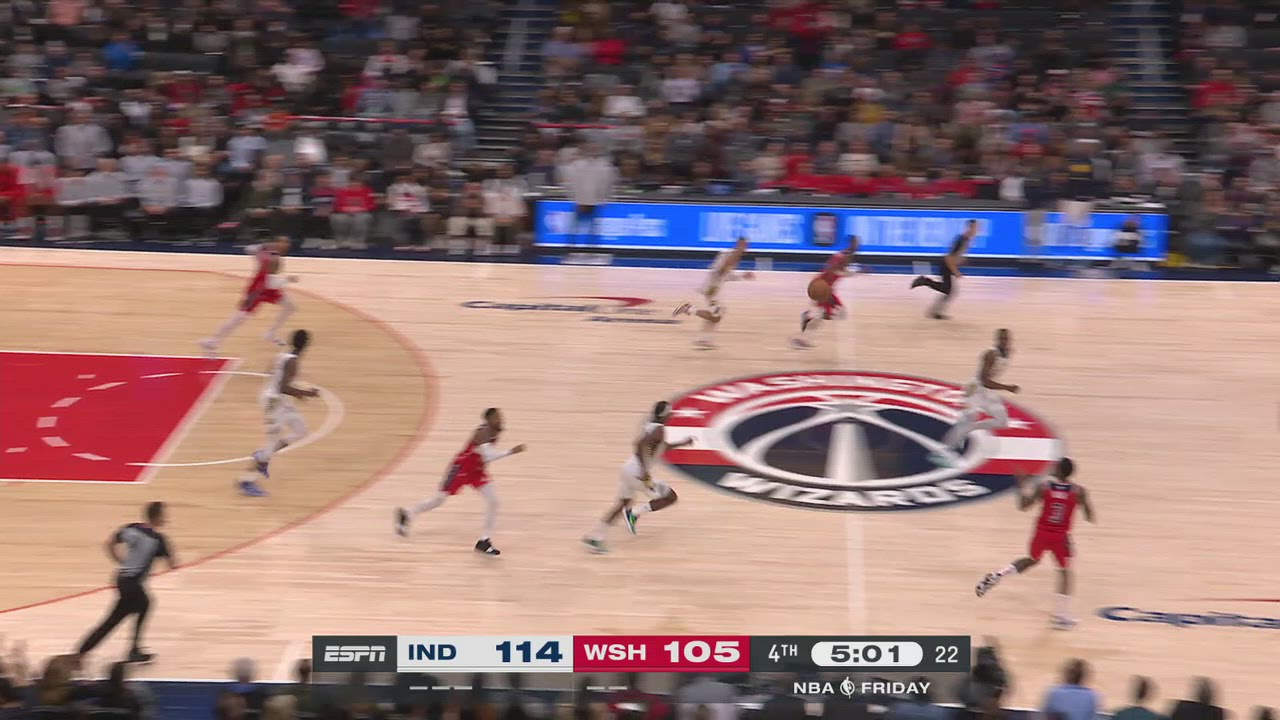 TwoPoint/ThreePoint Field Goal Pacers Wizards NBA Official