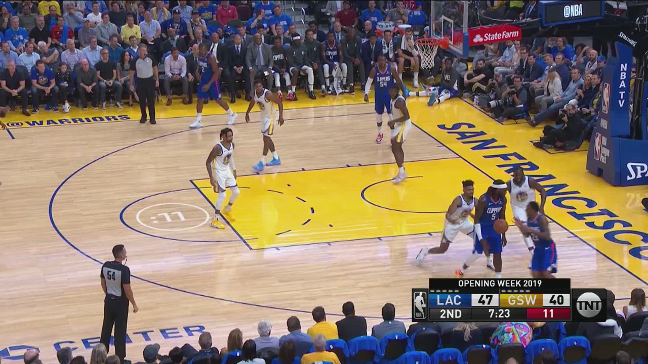 TwoPoint/ThreePoint Field Goal Clippers Warriors NBA Official