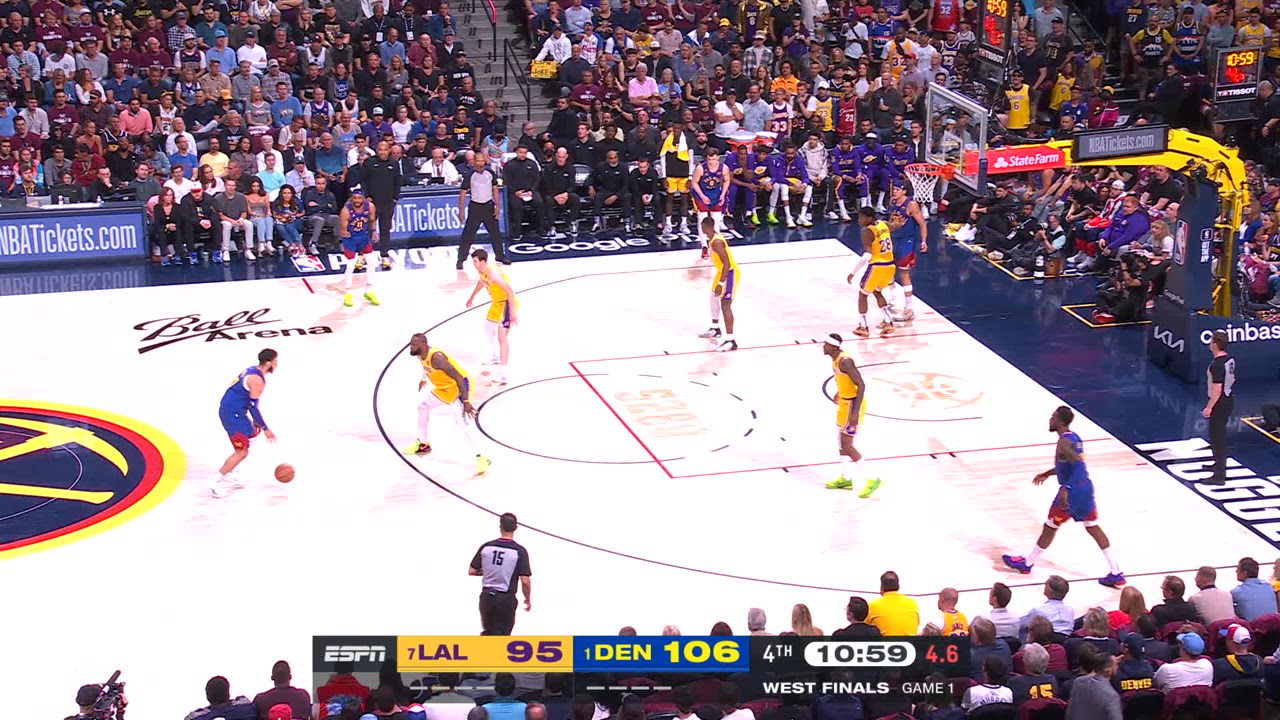 TwoPoint/ThreePoint Field Goal Lakers Nuggets NBA Official