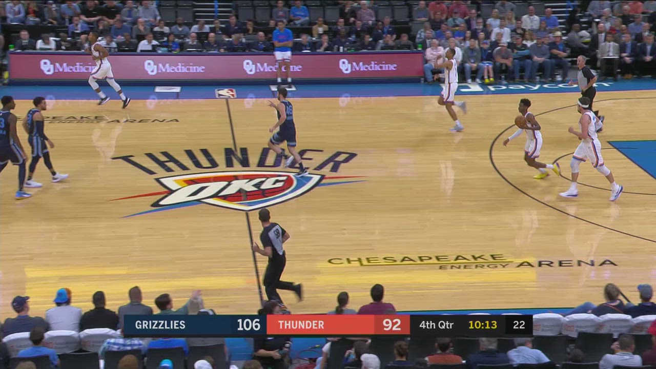 TwoPoint/ThreePoint Field Goal Grizzlies Thunder NBA Official