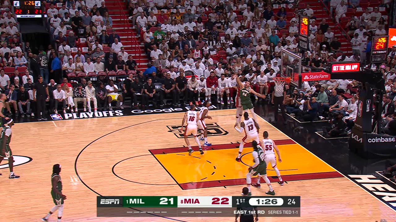 TwoPoint/ThreePoint Field Goal Bucks Heat NBA Official