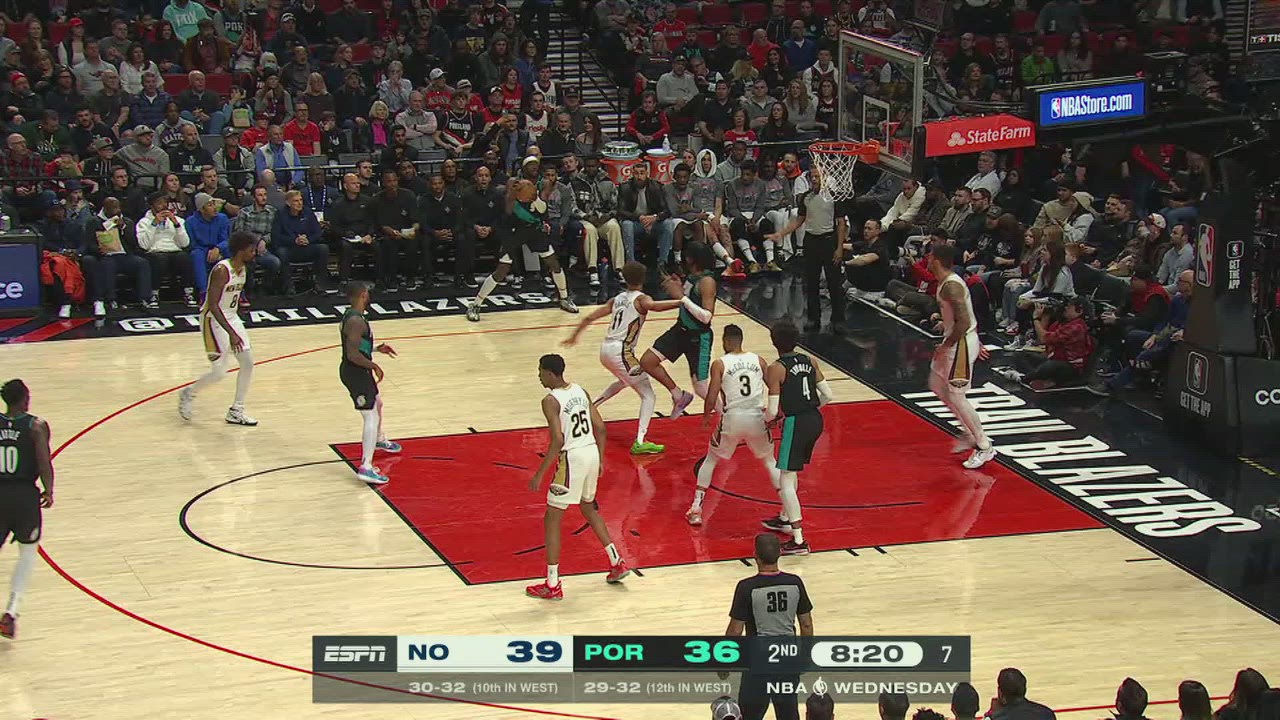 TwoPoint/ThreePoint Field Goal Pelicans Trail Blazers NBA Official