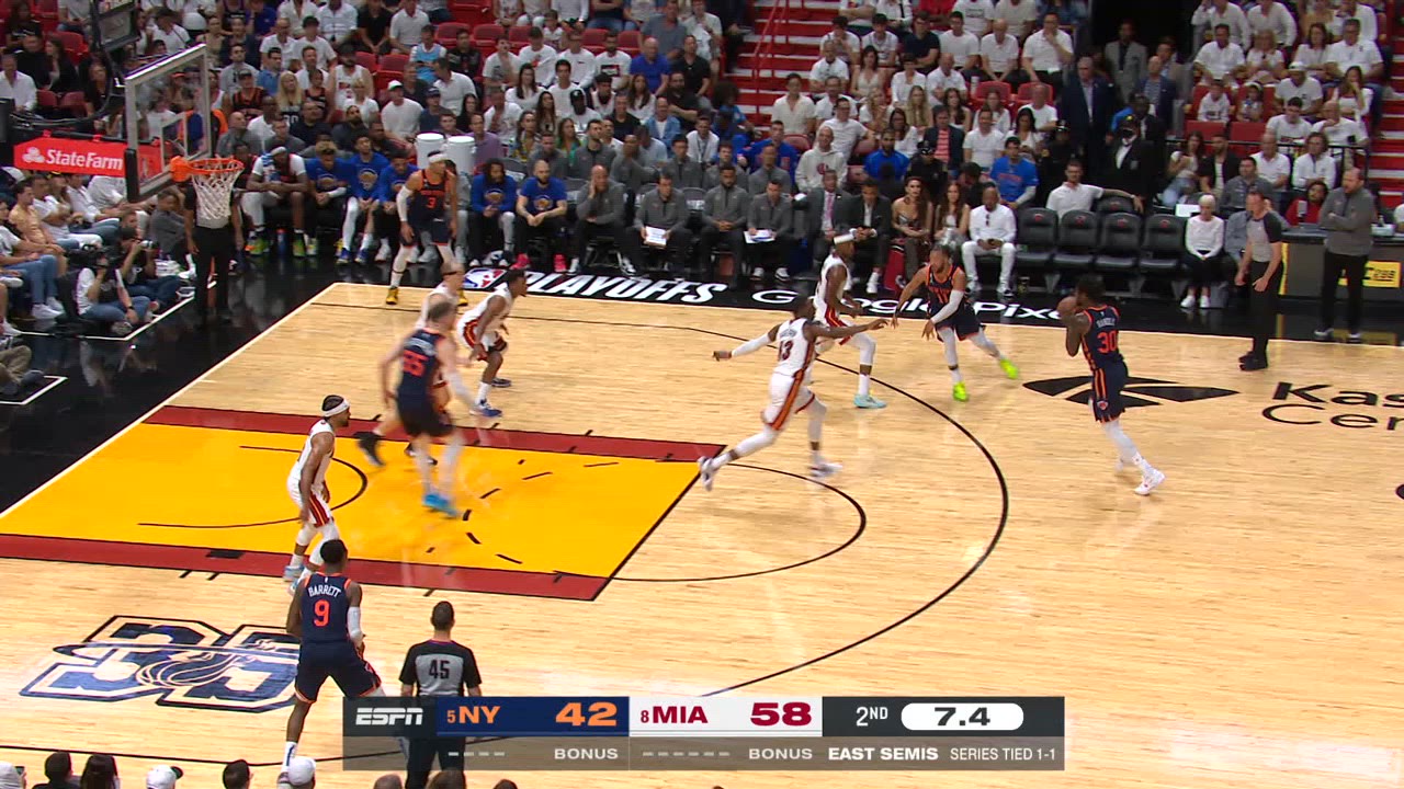 TwoPoint/ThreePoint Field Goal Knicks Heat NBA Official