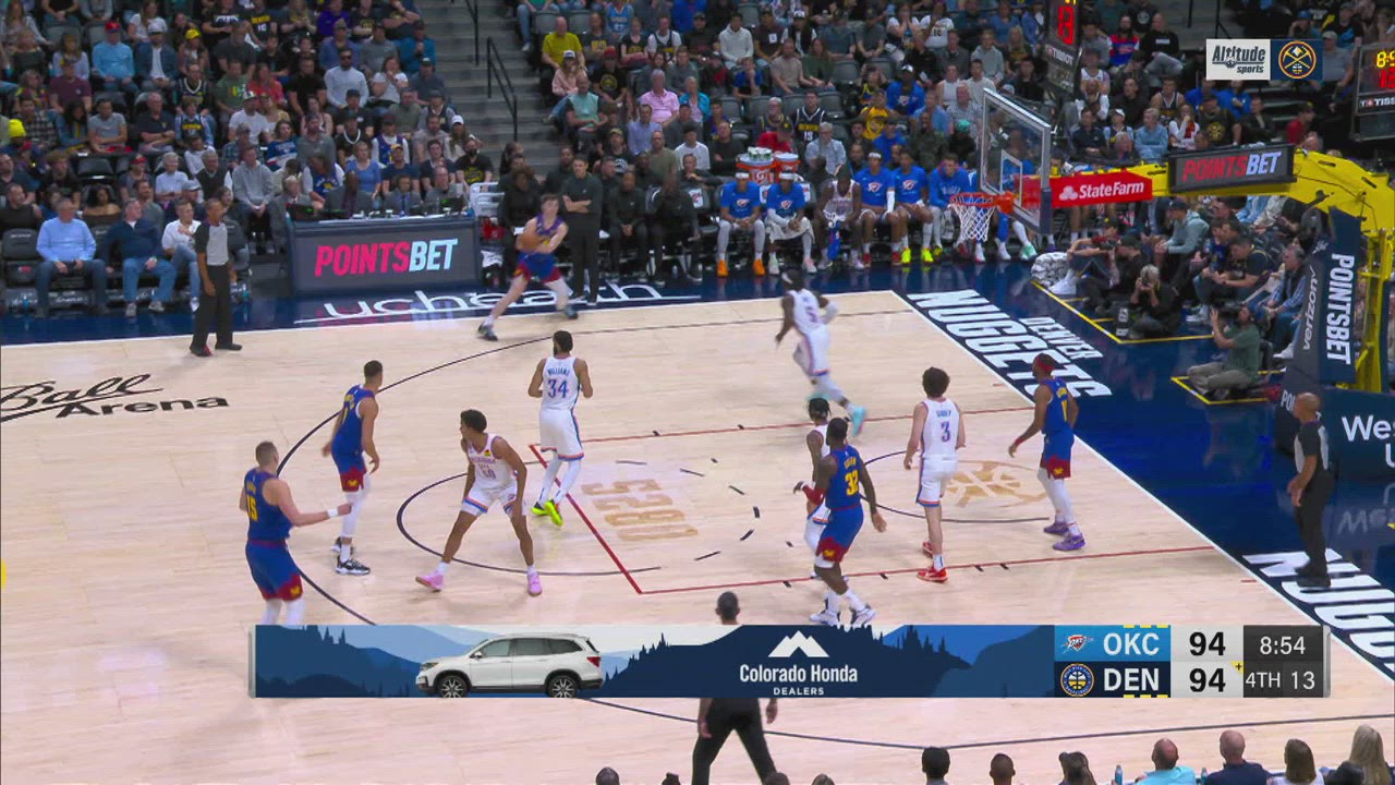 TwoPoint/ThreePoint Field Goal Thunder Nuggets NBA Official