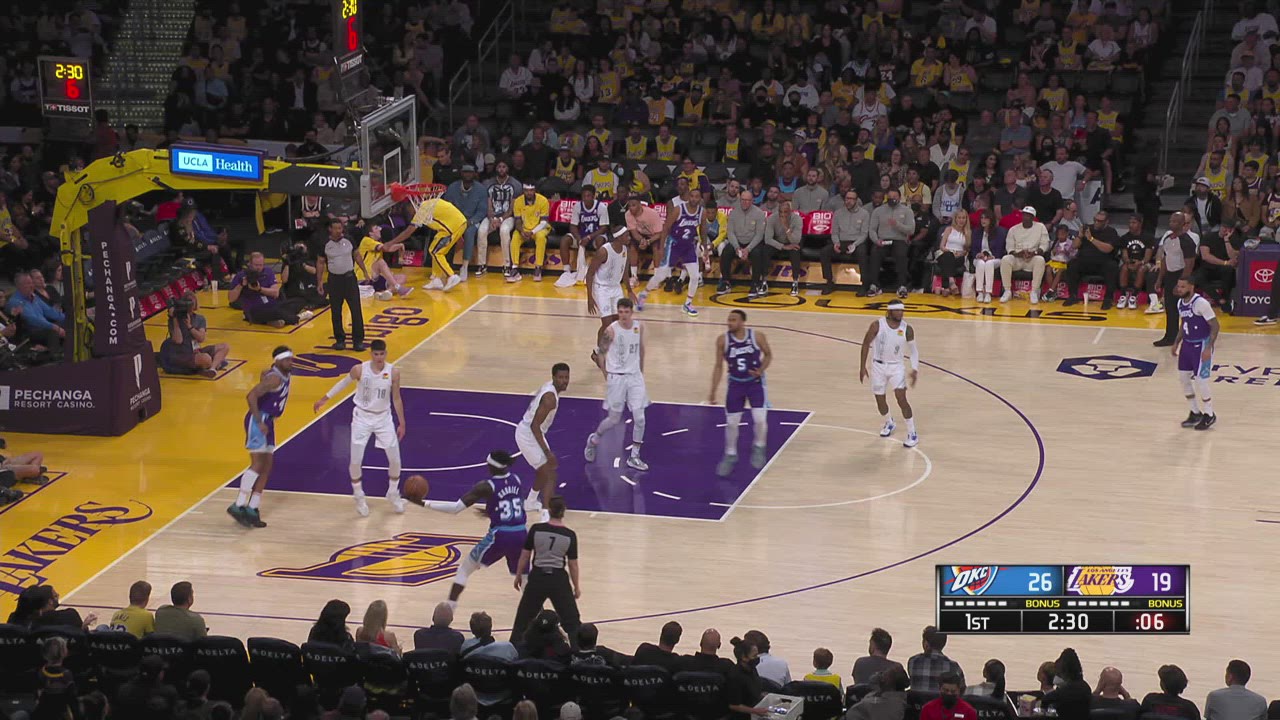 TwoPoint/ThreePoint Field Goal Thunder Lakers NBA Official