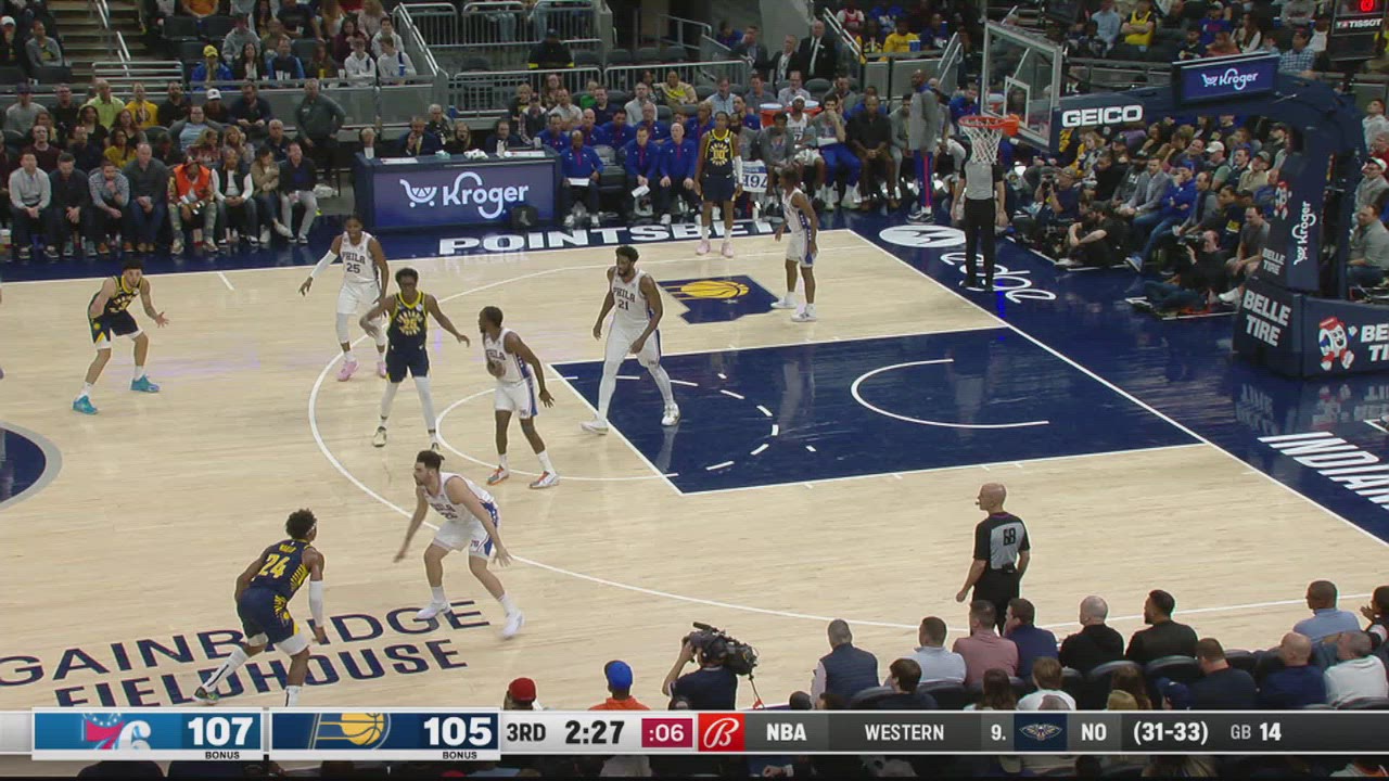 TwoPoint/ThreePoint Field Goal 76ers Pacers NBA Official