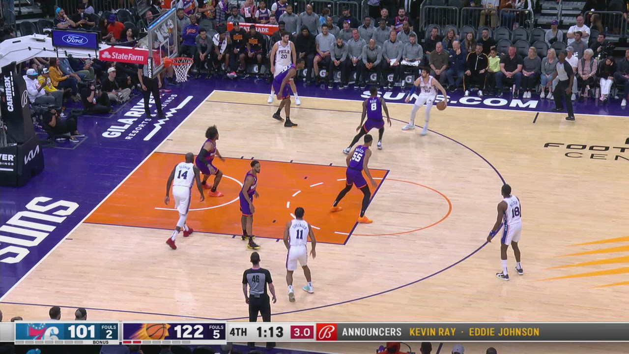 TwoPoint/ThreePoint Field Goal 76ers Suns NBA Official