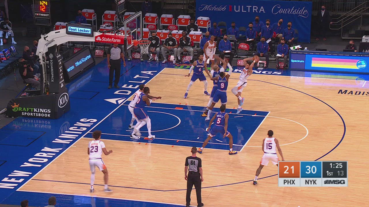 TwoPoint/ThreePoint Field Goal Suns Knicks NBA Official