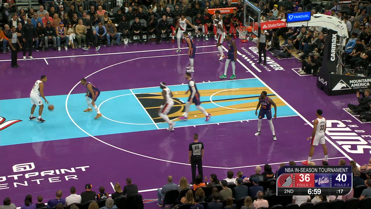 TwoPoint/ThreePoint Field Goal Trail Blazers Suns NBA Official