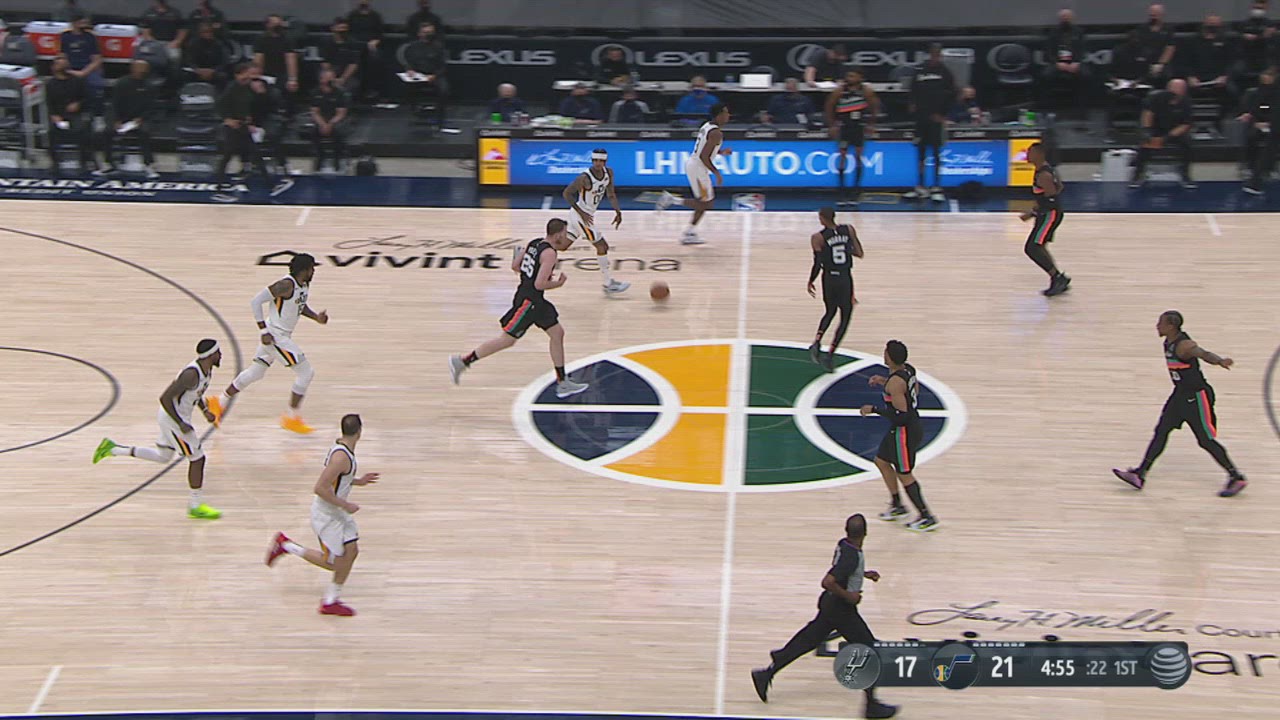 TwoPoint/ThreePoint Field Goal Spurs Jazz NBA Official