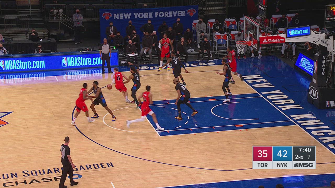 TwoPoint/ThreePoint Field Goal Raptors Knicks NBA Official