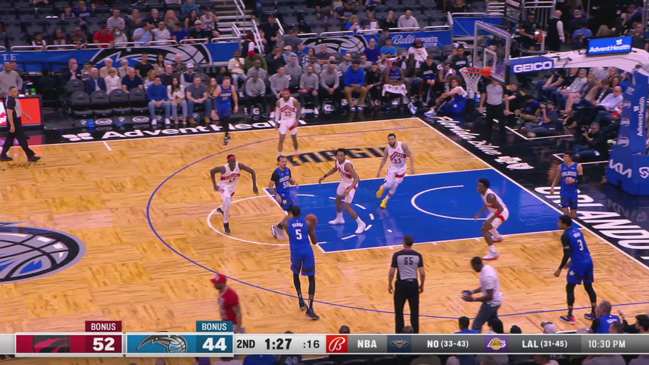 TwoPoint/ThreePoint Field Goal Raptors Magic NBA Official
