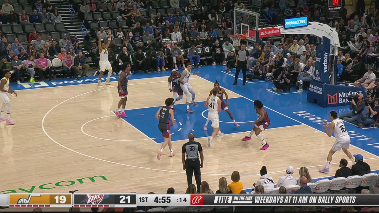 TwoPoint/ThreePoint Field Goal Jazz Thunder NBA Official