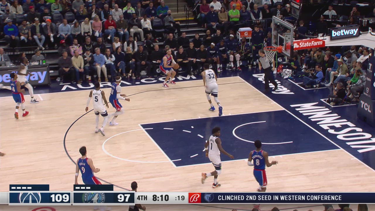 TwoPoint/ThreePoint Field Goal Wizards Timberwolves NBA Official