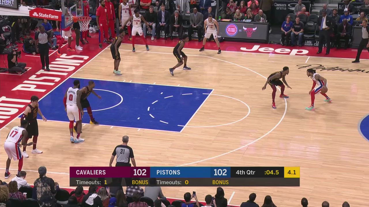 24Second Shot Clock Reset Cavaliers Pistons NBA Official