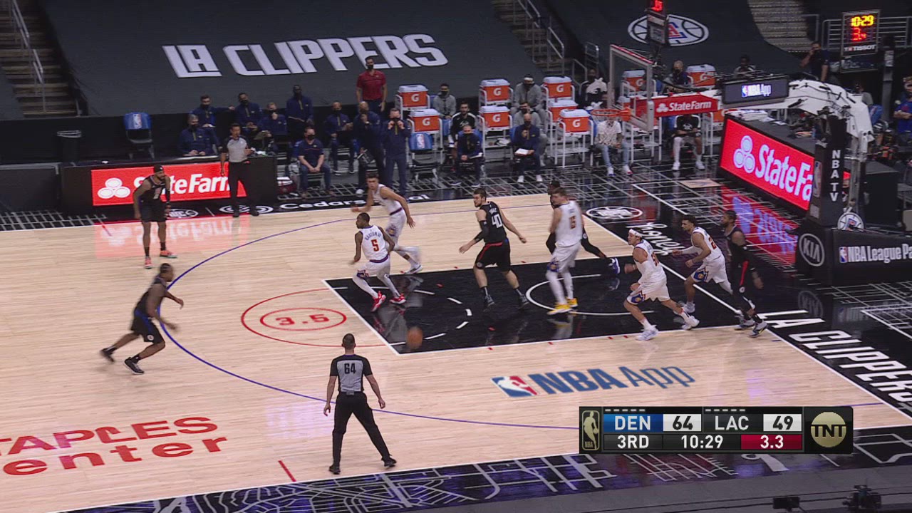 Shot Clock Violation Nuggets Clippers NBA Official