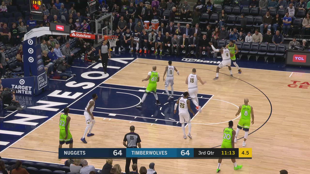 Shot Clock Violation Nuggets Timberwolves NBA Official