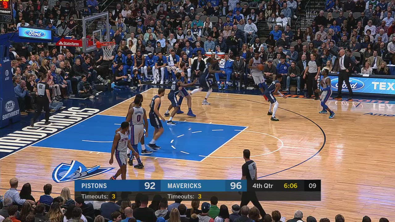 Shot Clock Violation Pistons Mavericks NBA Official