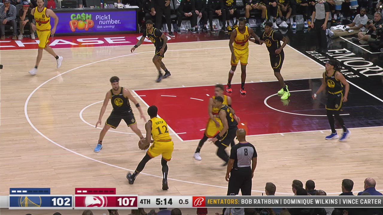 Shot Clock Violation Warriors Hawks NBA Official