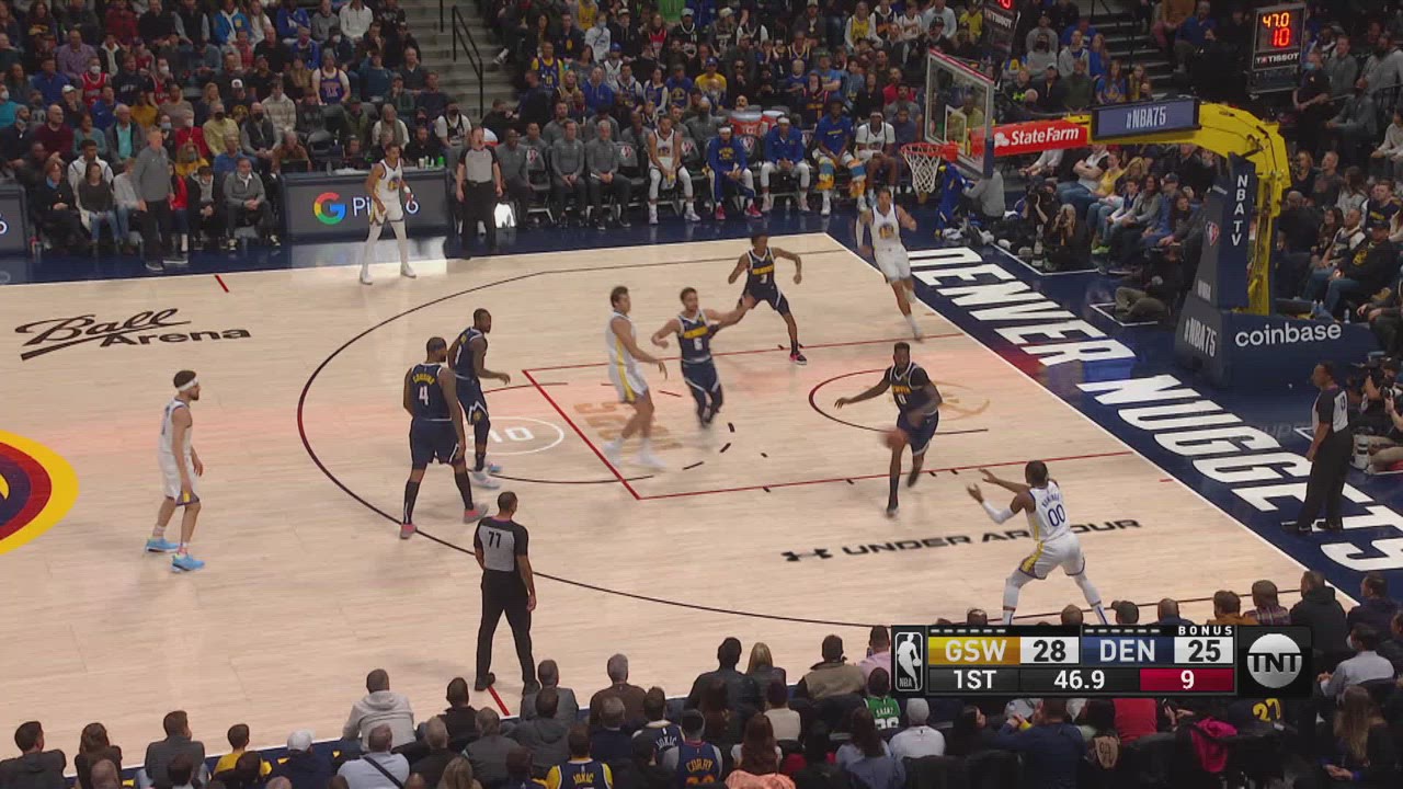 Shot Clock Violation Warriors Nuggets NBA Official