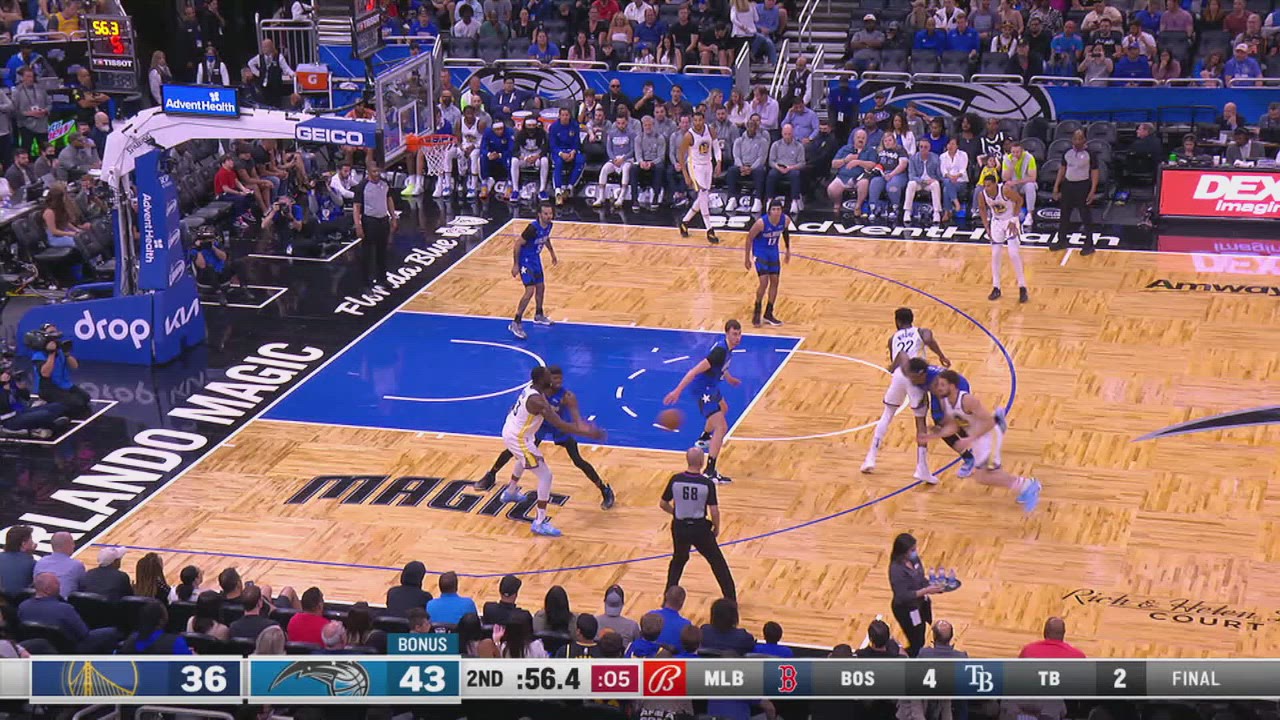 Shot Clock Violation Warriors Magic NBA Official