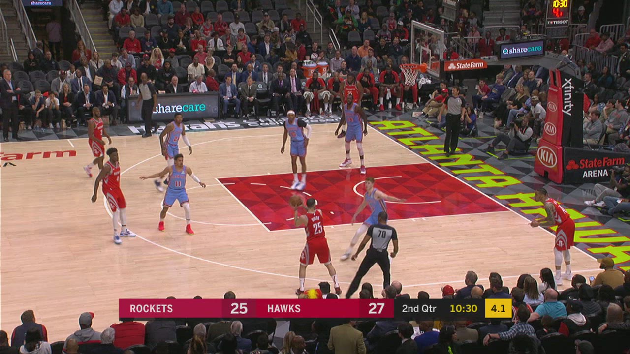 Shot Clock Violation Rockets Hawks NBA Official