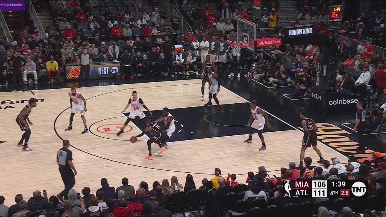 Shot Clock Violation Heat Hawks NBA Official