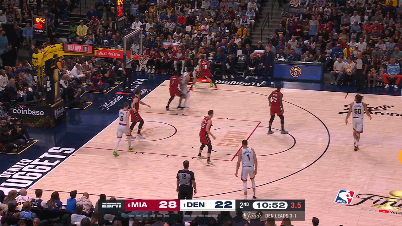 Shot Clock Violation Heat Nuggets NBA Official