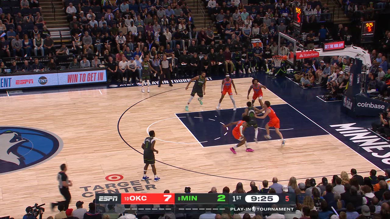 Shot Clock Violation Thunder Timberwolves NBA Official